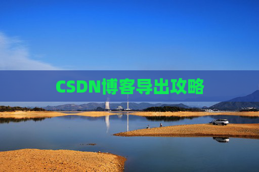 CSDN博客导出攻略